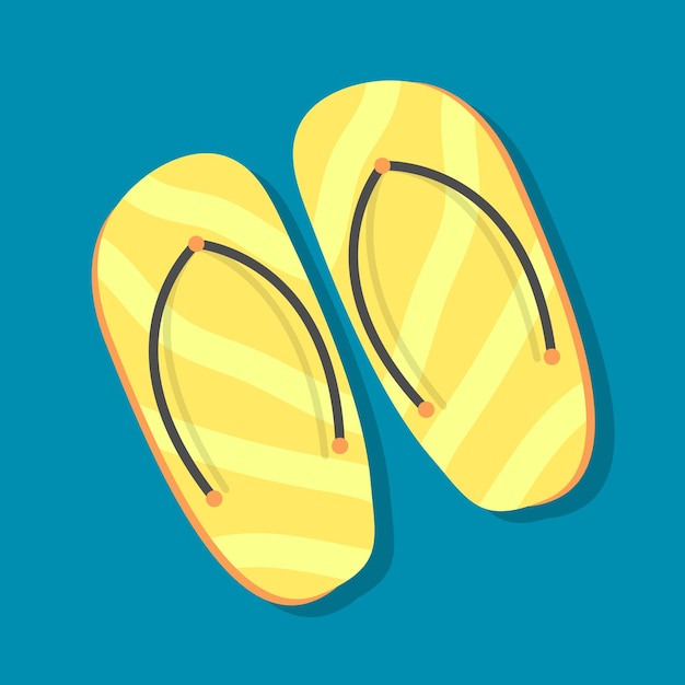 Hand getrokken zomer strand sandalen illustratie