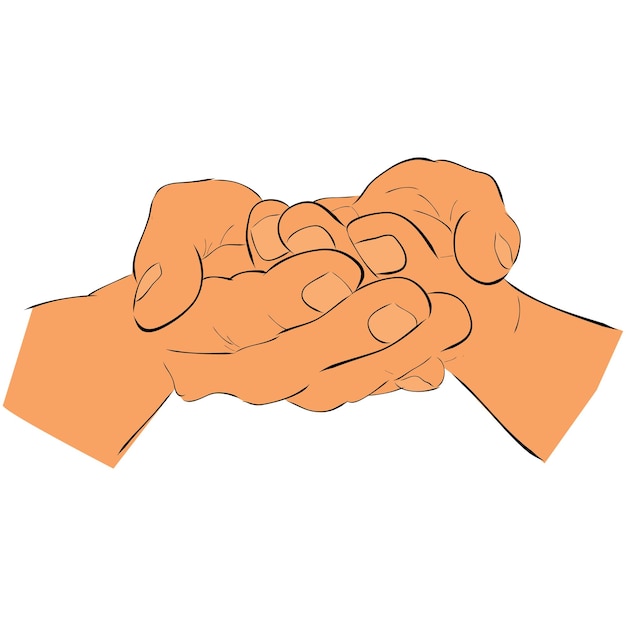 Vector hand give or receive something simple vector hand draw sketch doodle