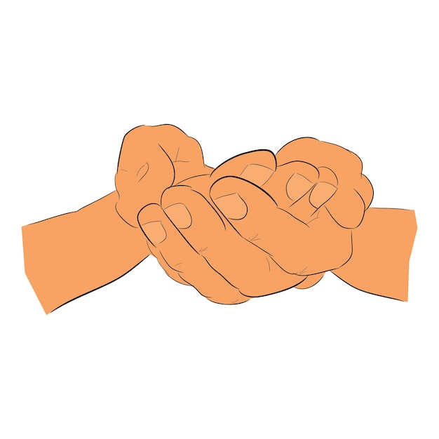 Vector hand give or receive something simple vector hand draw sketch doodle