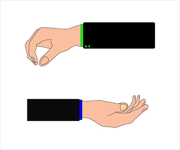 Vettore mano che dà illustrazione vettoriale