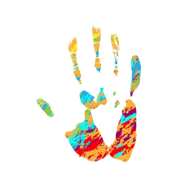 Hand grunge silhouette