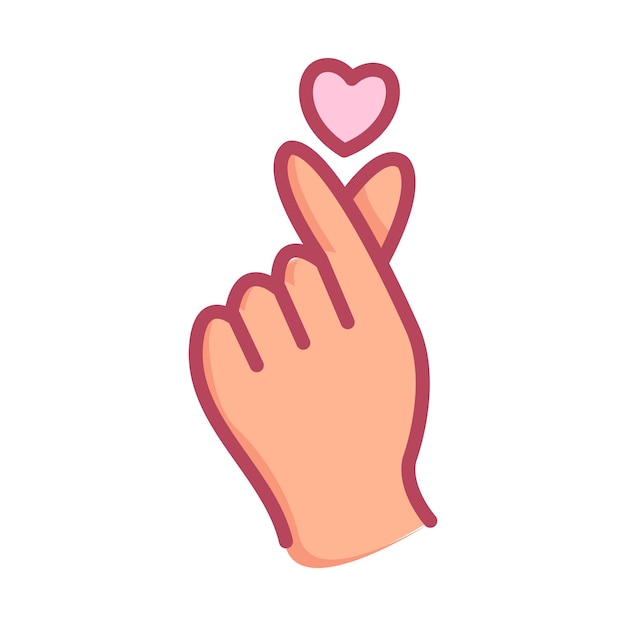 Hand heart emoji icon