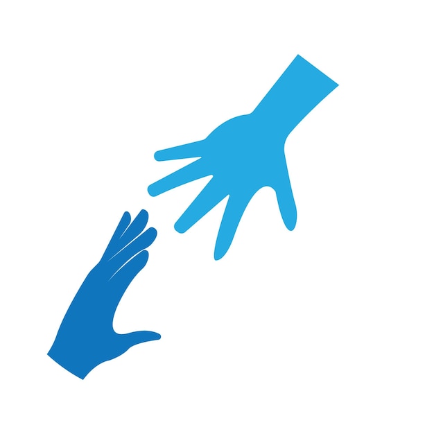 손 도움말 로고 및 기호 템플릿 아이콘 앱