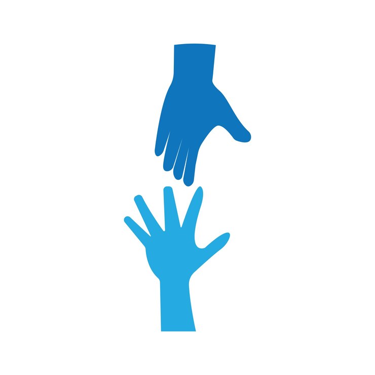 Vector hand help logo and symbols template icons app