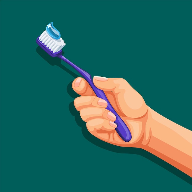 Hand hold tootbrush. dental care