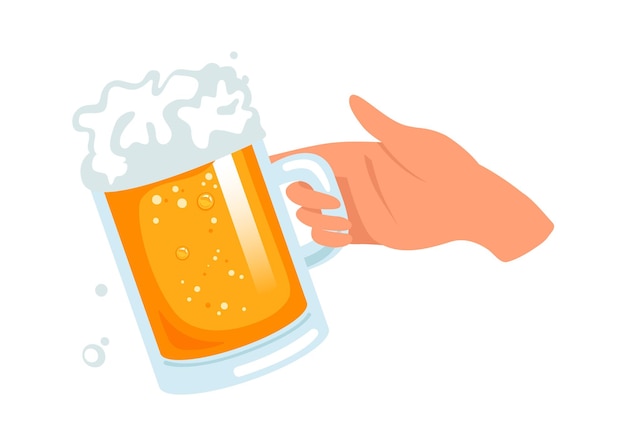 Hand Holding Beer Glass