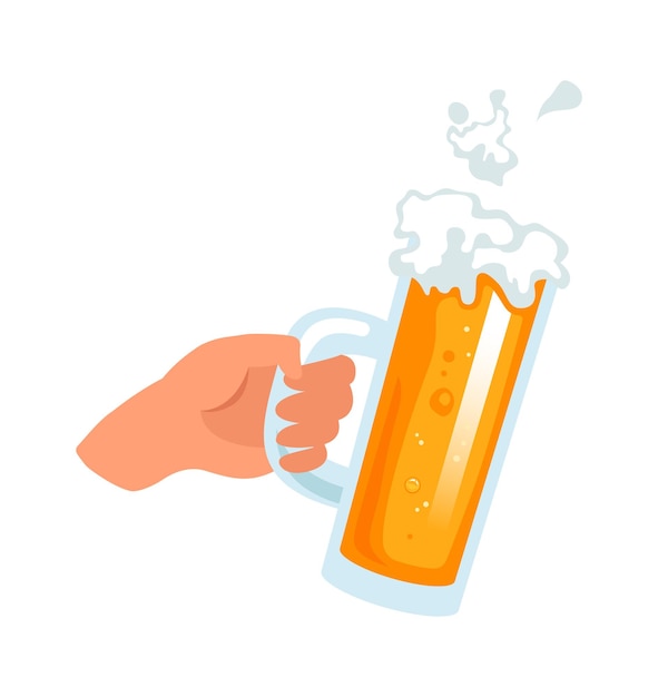 Hand Holding Beer Glass