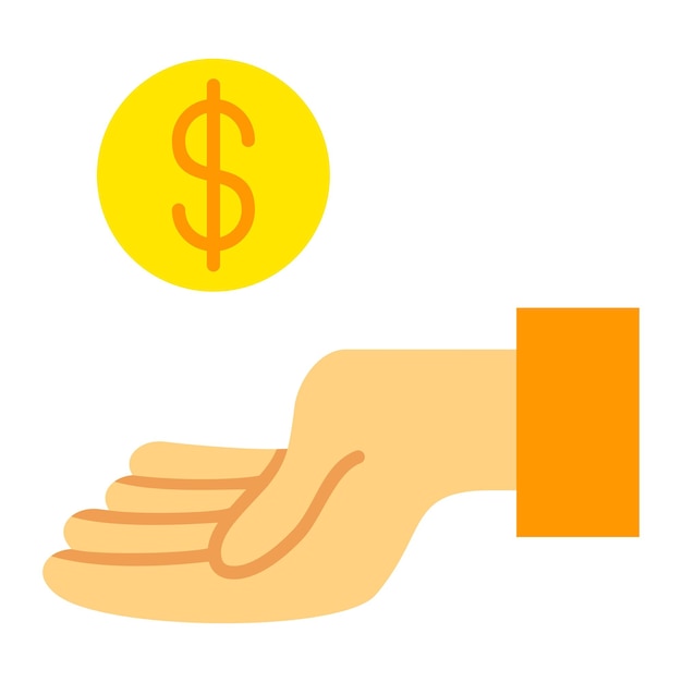 Hand Holding Coin Icon