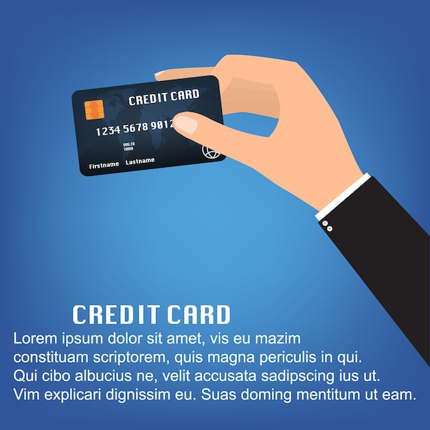 Hand holding a credit card