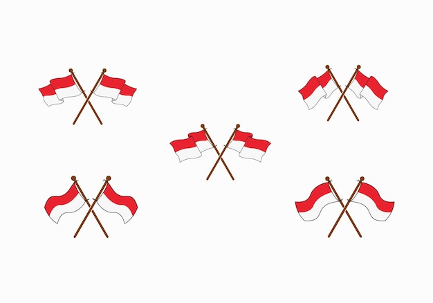 Vector hand holding indonesian flag for independence day celebration