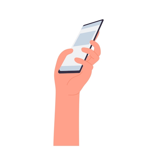 Hand holding mobile phone