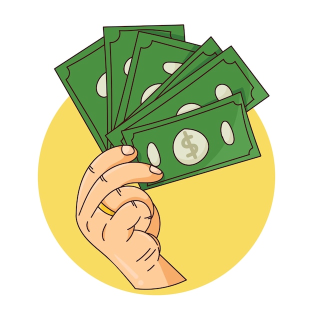 hand holding money