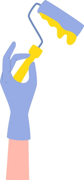 Hand Holding Paint Roller