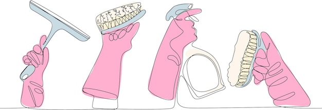 옥수수 접시와 붓이 달린 접시를 들고 있는 손.