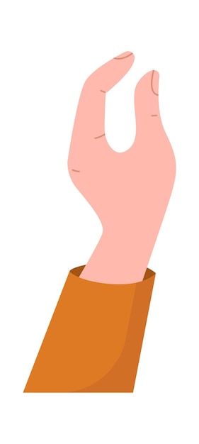 Vector hand holding things flat icon showing elements