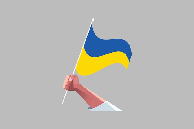 a hand holding an ukraine flag flag of ukraine flag ukraine vector ukrainian flag symbol