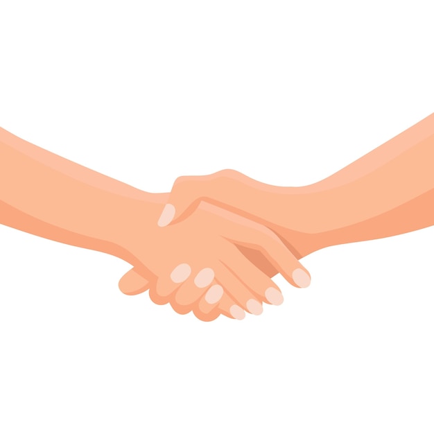 The hand holds the hand Support and help concept Illustration icon vector