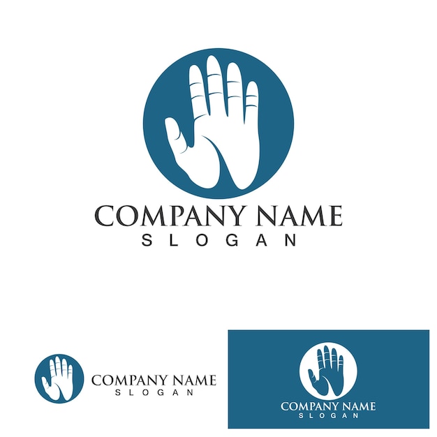 Vector hand hope logo and symbol vector template