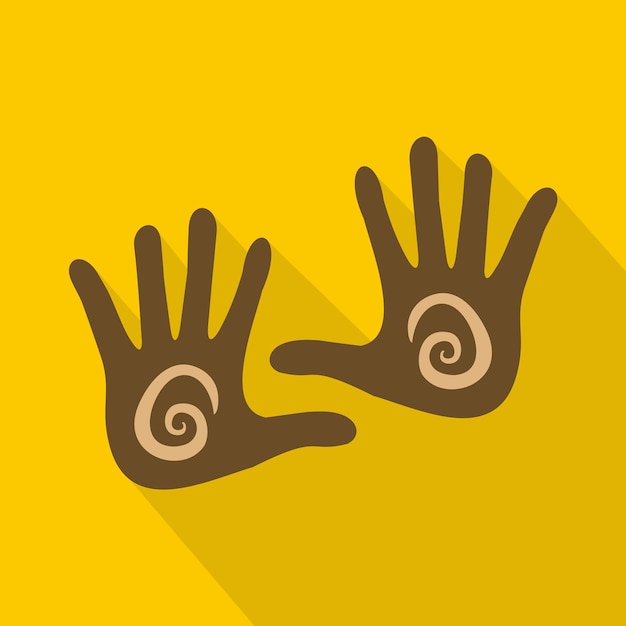 Icona della mano illustrazione piatta dell'icona vettoriale della mano per il web