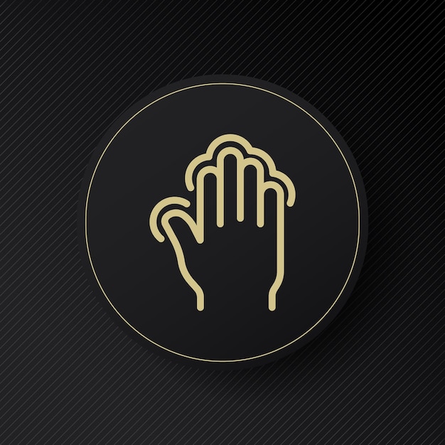 手のアイコン増減指のホールド手の動き手のジェスチャージェスチャーアクションインテリジェントコントロールクイックレスポンス指紋ベクトルeps10