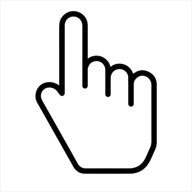 hand icoon silhouet vectorontwerp voor gebaar illustratie