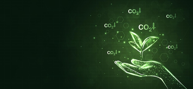 Hand in hand met boom voor CO2 ESG en net nul energiebesparing concept red onze planeet wereld milieu dag wereld aarde dag duurzame ontwikkeling en groene business vector