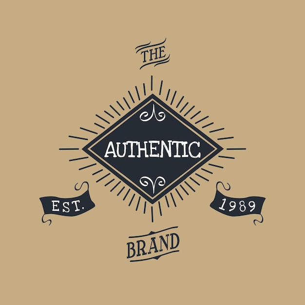 hand lettered catchword vintage tag