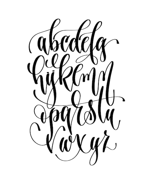 Premium Vector | Hand lettering alphabet design