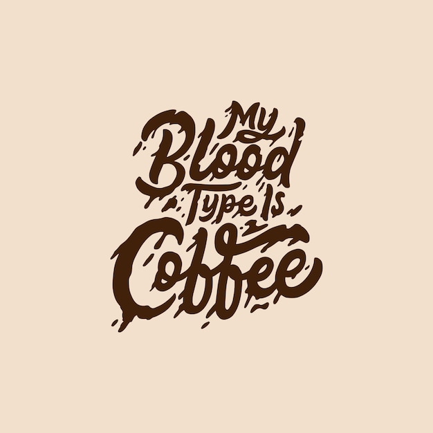 Citazioni di mano lettering e tipografia caffè