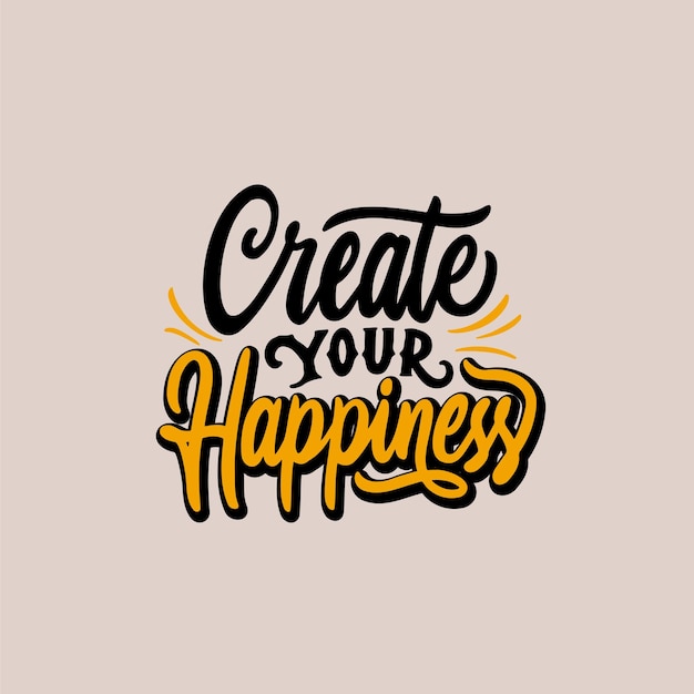 Vector hand lettering and typography daily motivation quote