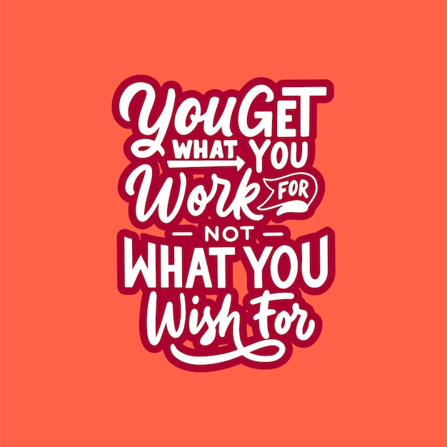 Vector hand lettering typography daily motivation quotes