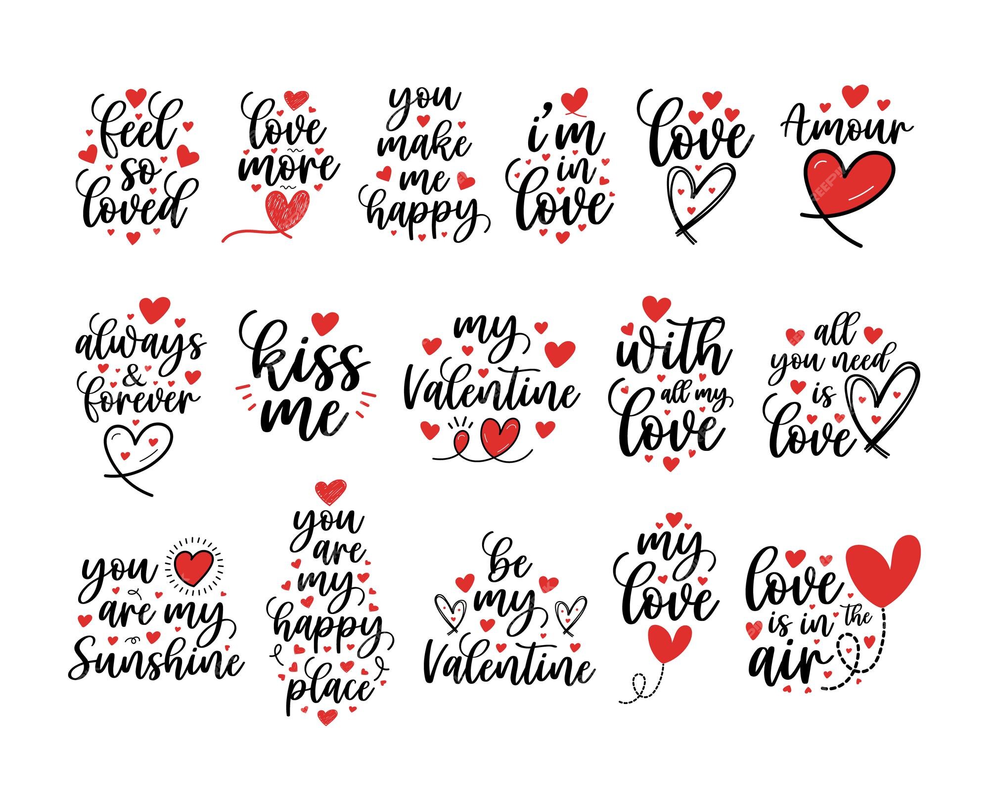 Hand lettering valentines day love my queen heart typography quotes  calligraphy valentine's day greeting card background 18862448 Vector Art at  Vecteezy