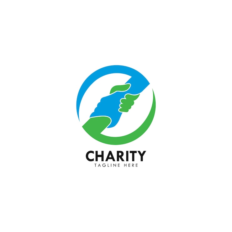 Vector hand liefdadigheid logo sjabloon vector pictogram illustratie