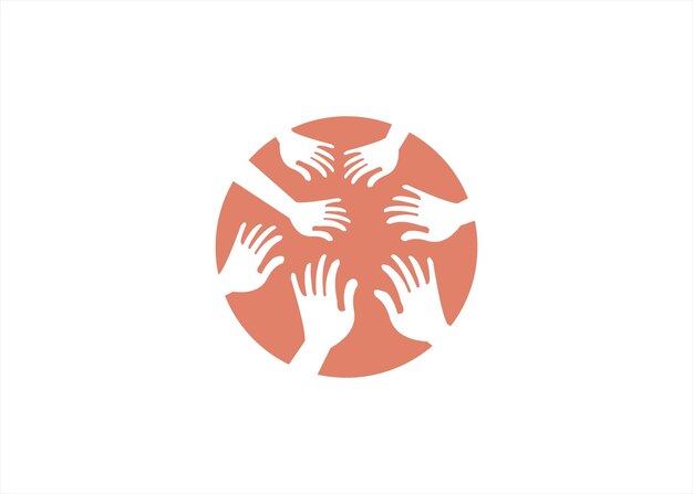 Vector hand logo design template