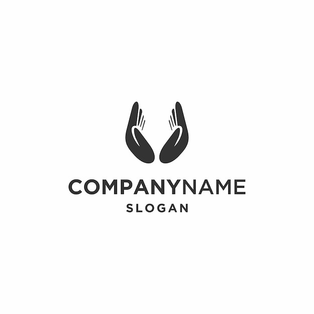 Hand logo icon design template