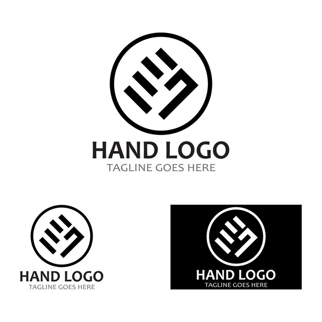 Hand logo icon vector design template illustration