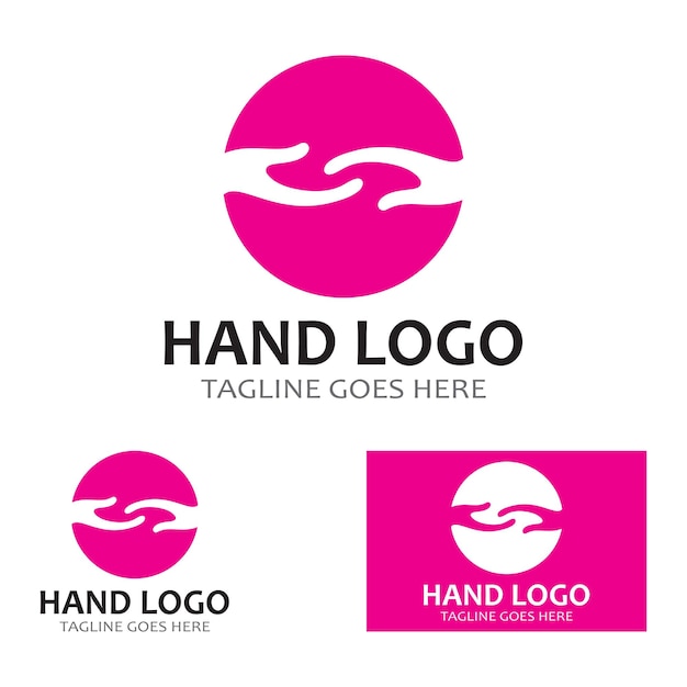 Hand logo icon vector design template illustration