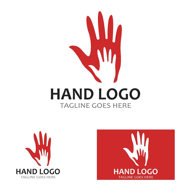 Hand logo icon vector design template illustration