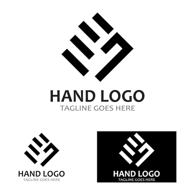 Hand logo pictogram vector ontwerp sjabloon illustratie