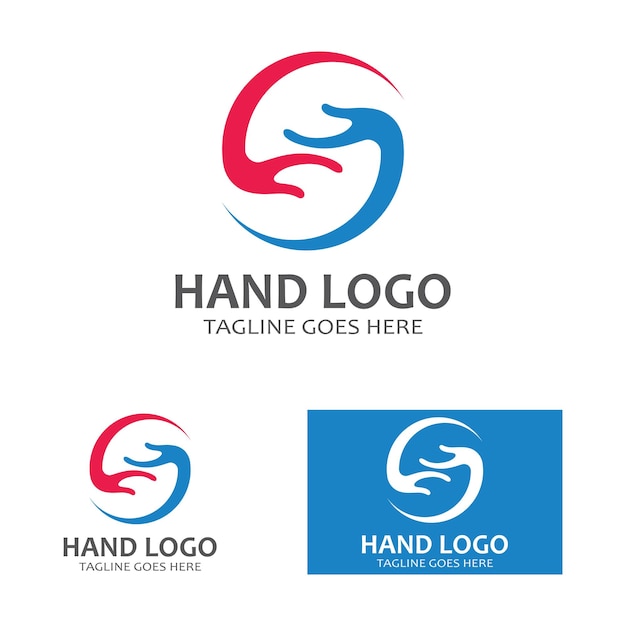 Hand logo pictogram vector ontwerp sjabloon illustratie