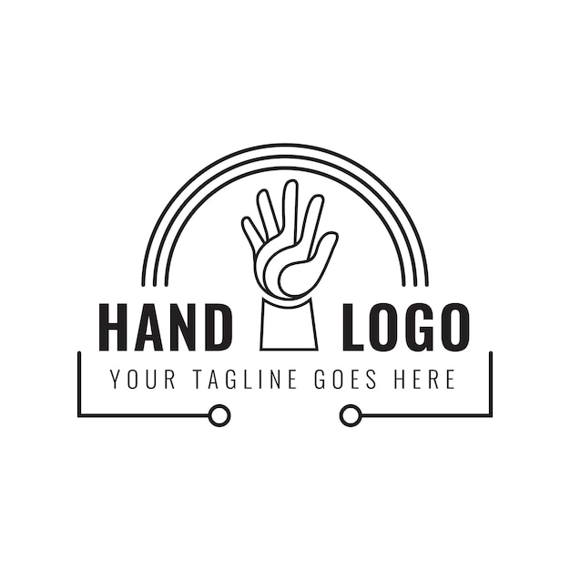 hand logo sjabloon