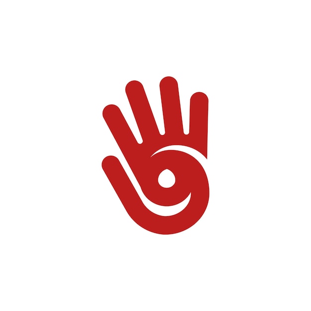 Hand logo with number 9 for art company