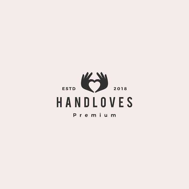 Hand love logo vector illustration