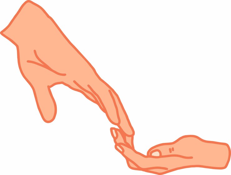 Vector hand love