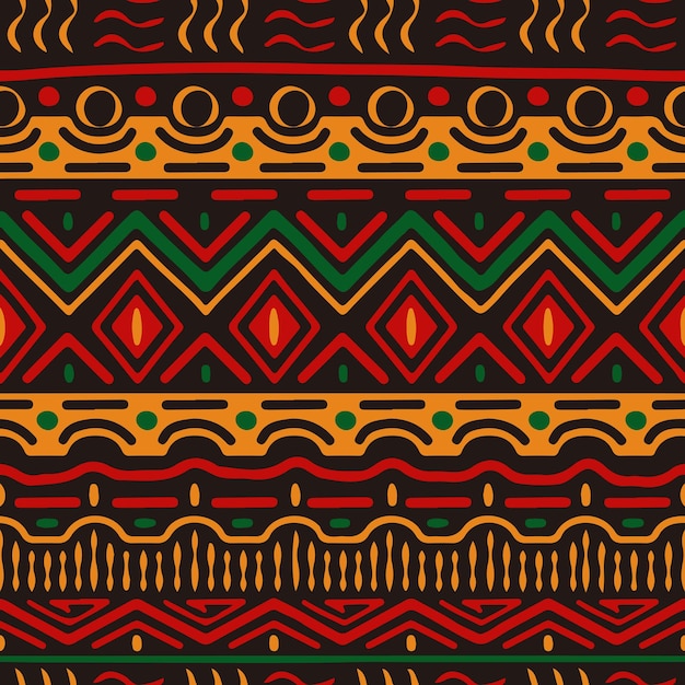 Vector hand made african digital paper african background kwanzaa pattern