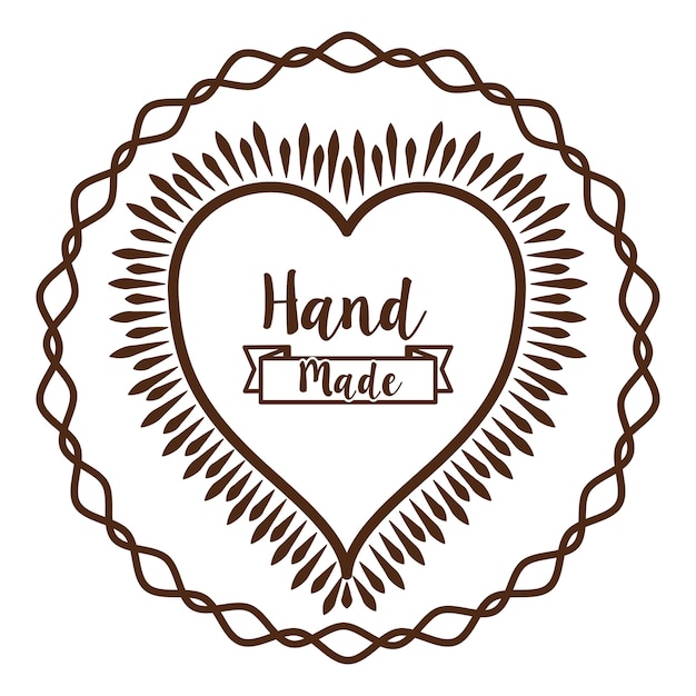 hand made handwriting emblem image