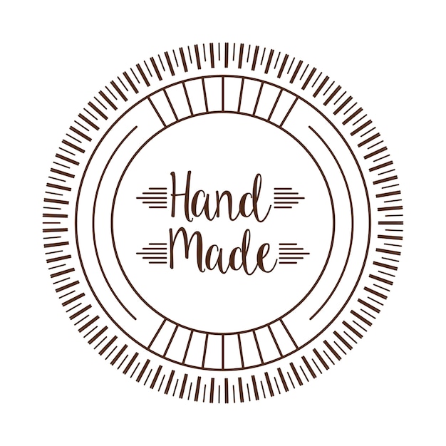 Vector hand made handwriting emblem image