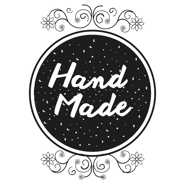 Vector hand made label icon