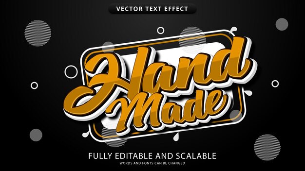 Vector hand made text effect graffiti style editable eps file