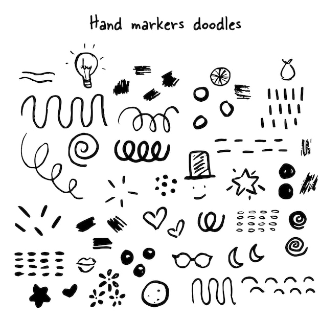 Hand markers doodles